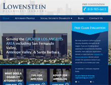 Tablet Screenshot of lowensteindisability.com